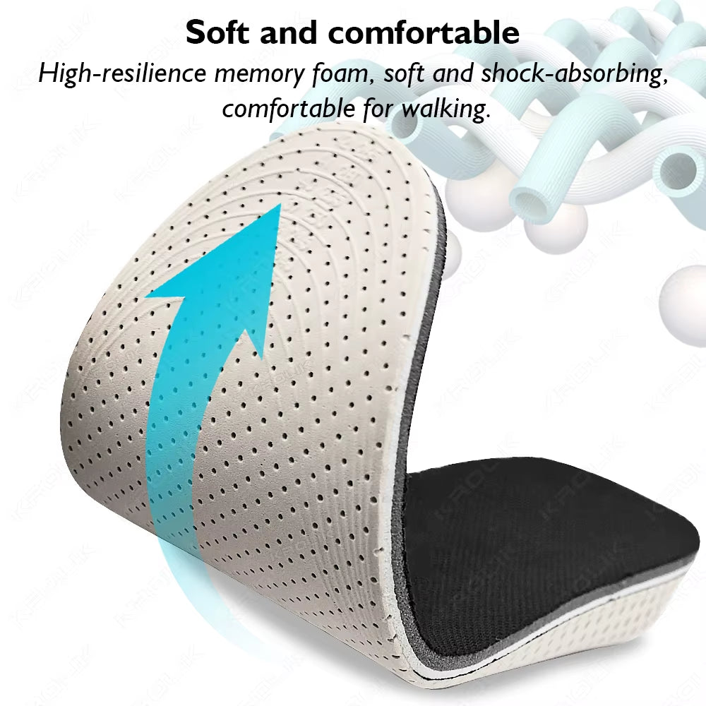 Invisible Height Increase Insoles EVA Memory Foam Men Women Shoe Insole Heel Lifting 2/3/4/5CM Taller Cushion Heighten Shoe Pad