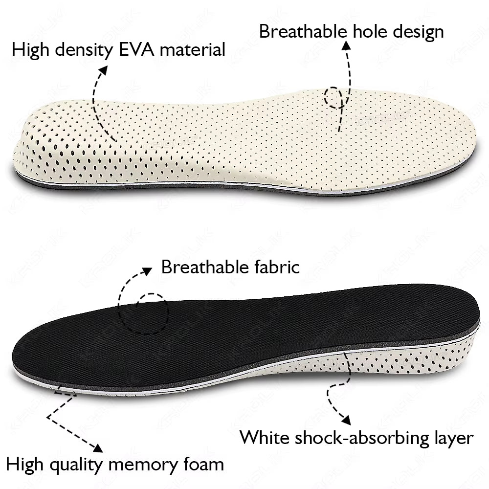 Invisible Height Increase Insoles EVA Memory Foam Men Women Shoe Insole Heel Lifting 2/3/4/5CM Taller Cushion Heighten Shoe Pad