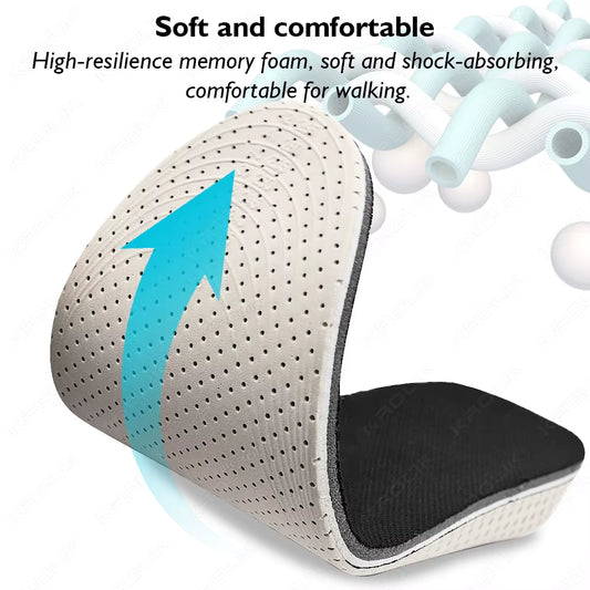 Invisible Height Increase Insoles EVA Memory Foam Men Women Shoe Insole Heel Lifting 2/3/4/5CM Taller Cushion Heighten Shoe Pad
