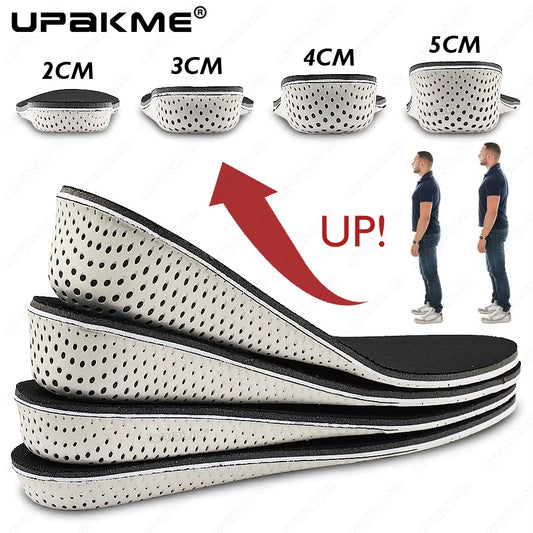 Invisible Height Increase Insoles EVA Memory Foam Men Women Shoe Insole Heel Lifting 2/3/4/5CM Taller Cushion Heighten Shoe Pad